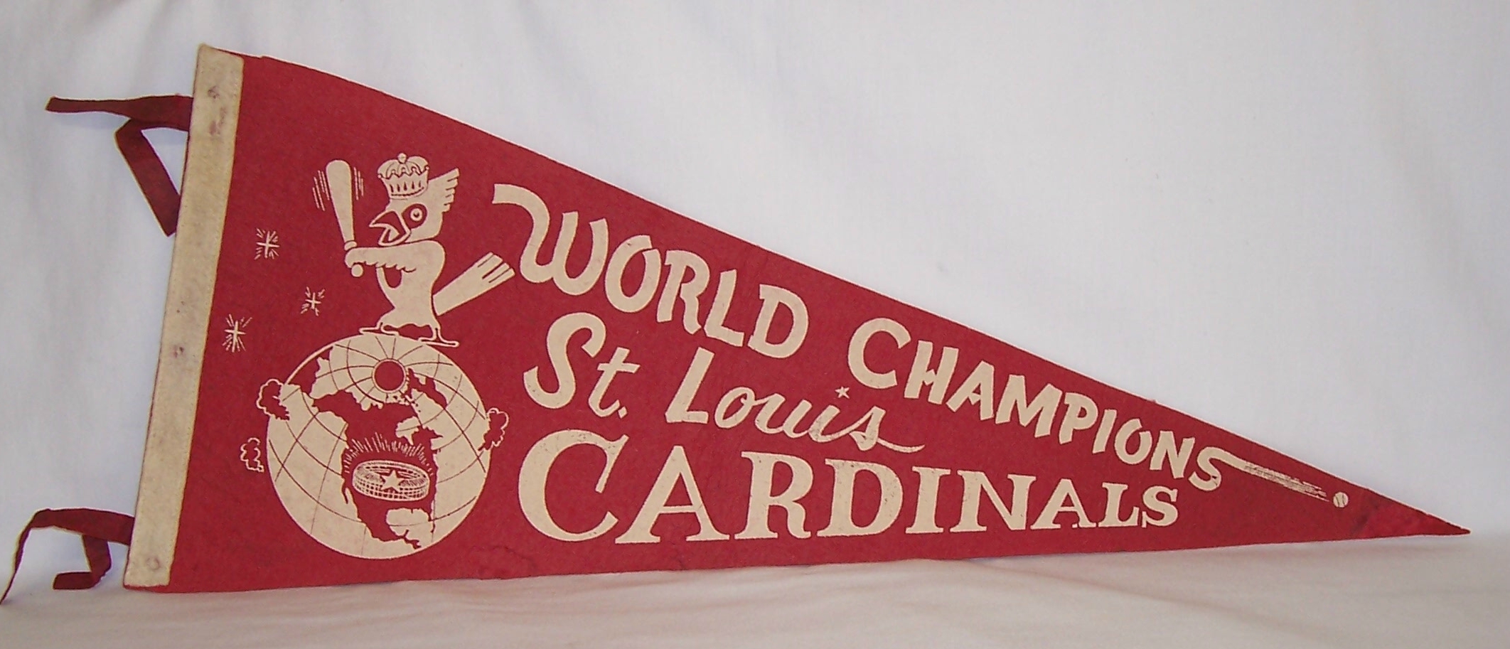 VINTAGE St. Louis Cardinals Baseball Pennant Very Old! Looks Great