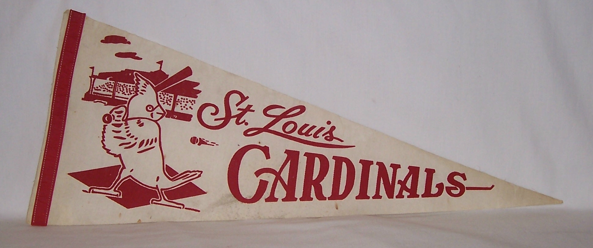 VINTAGE St. Louis Cardinals Baseball Pennant Very Old! Looks Great